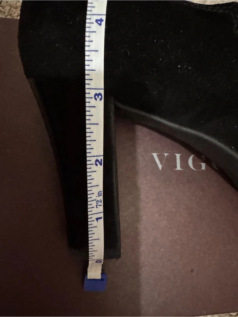 Vigotti Black Suede Mary Jane Heel